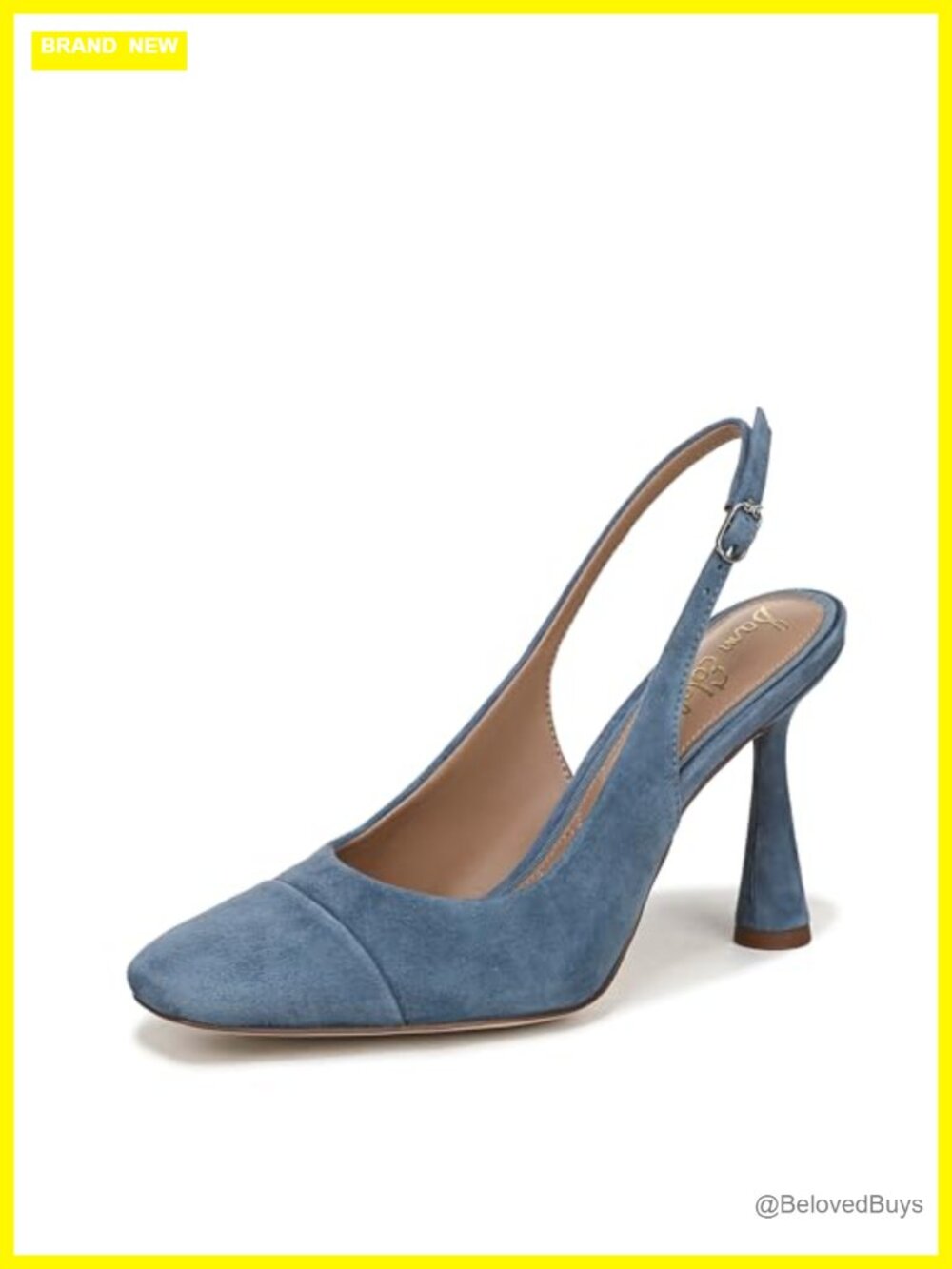 Woven Leather Square Toe Slingback Pump Formal Party Heel